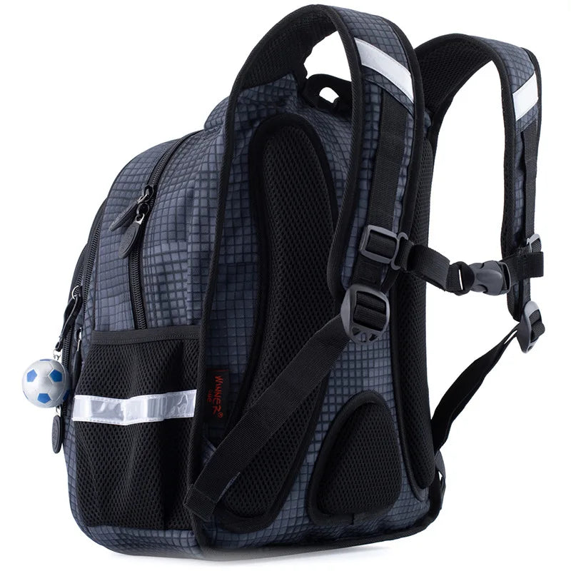 Ballino – mochila de fútbol 3D reflectante repelente al agua – para niños pequeños