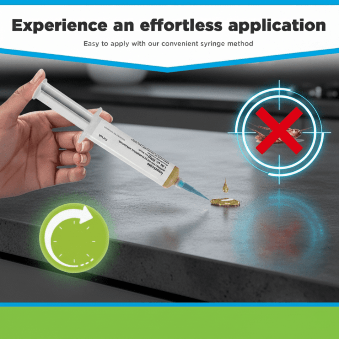 Kakkerlakken Gel – Precieze Doseerspuit, Geurloos Gebruik & Langwerkende Formule