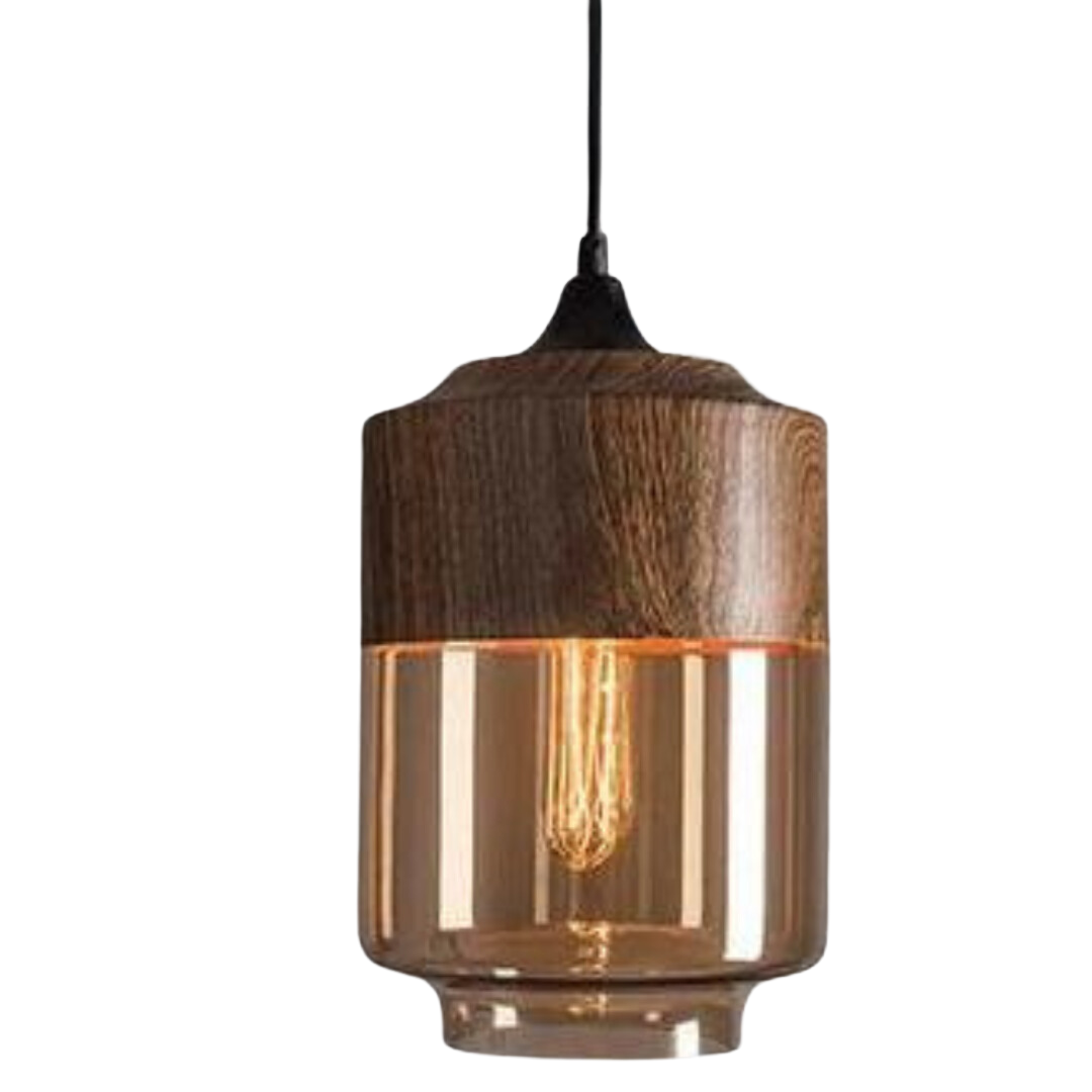 NordLuna Lámpara de techo – Elegante lámpara de techo escandinava de madera para interiores cálidos y modernos