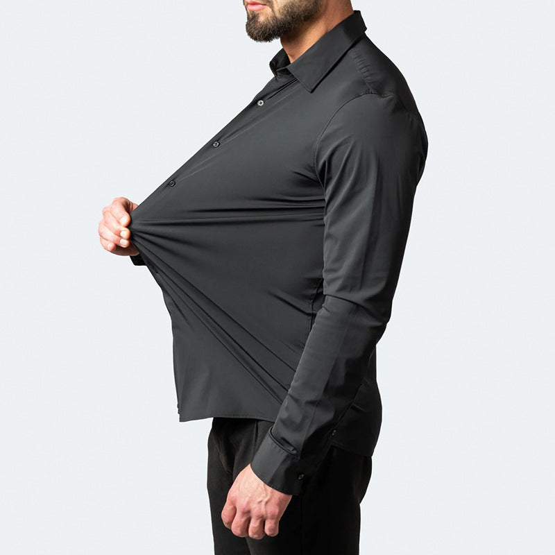 Melzano | Camisa de estiramento sen engurras para homes