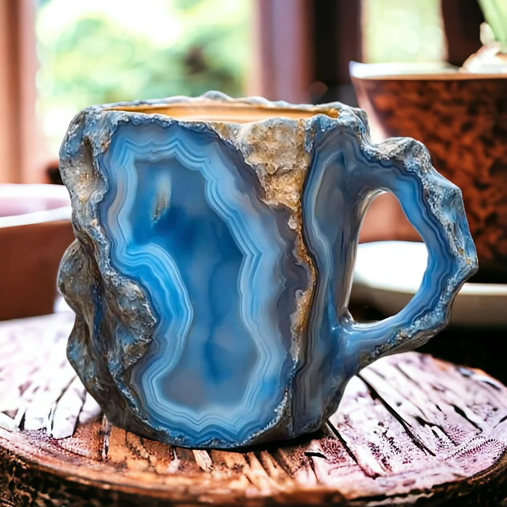 Lina Taza – Taza de Resina Artesanal con Efecto Pedra e Aspecto Elegante