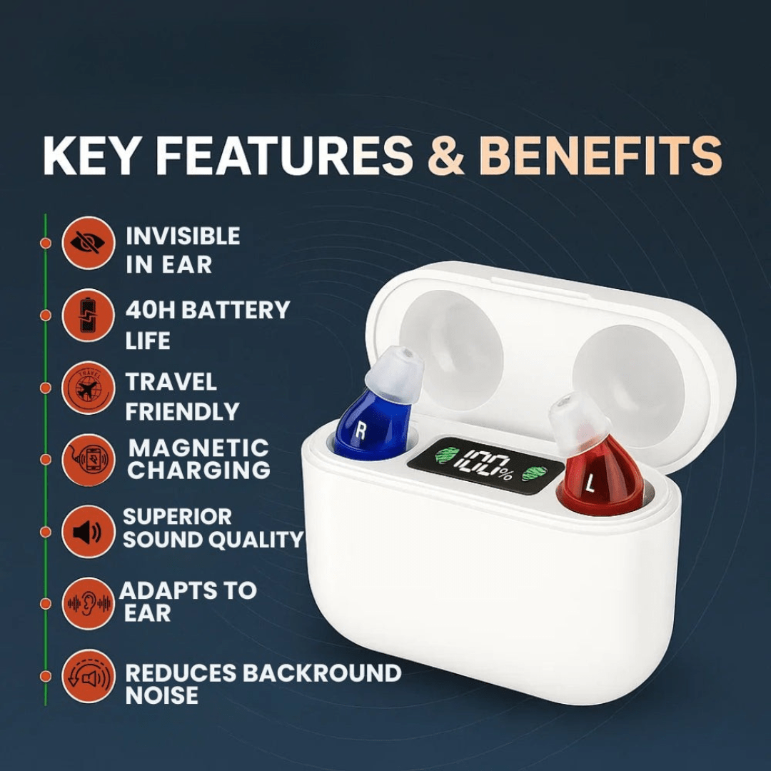 In-ear oortjes – Compacte Oplaadcase, Discreet In-ear Design & Heldere Audio