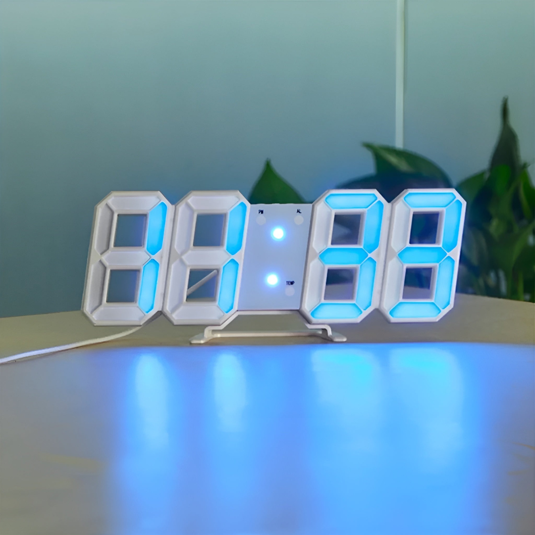 Nyvox - Moderno reloxo de parede dixital LED 3D
