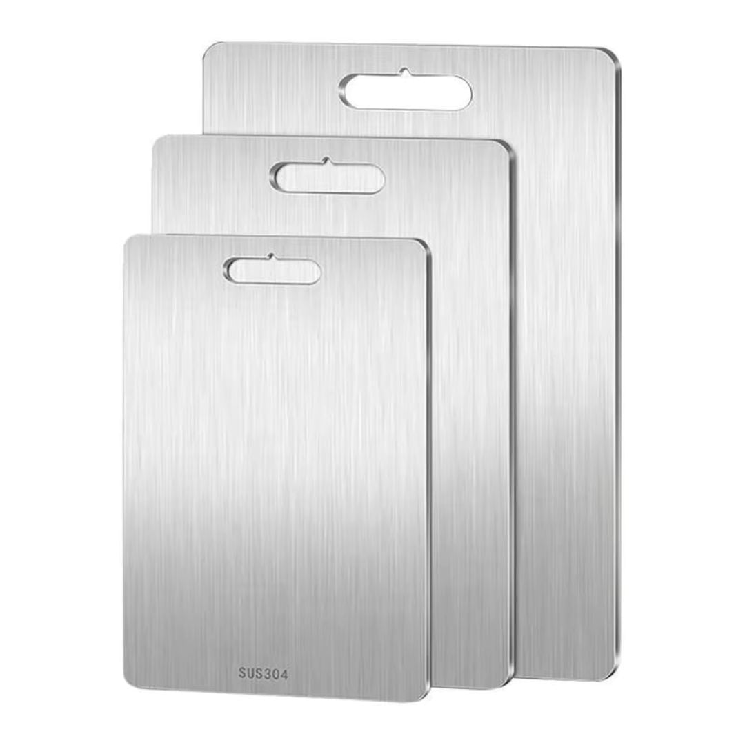 TitanPro – Tabla de cortar alemana de acero inoxidable higiénica y duradera – cocina
