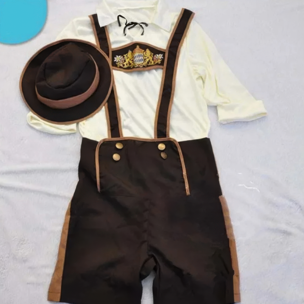 Revalki leerlook kostuum voor mannen - authentiek & stijlvol voor het Oktoberfest