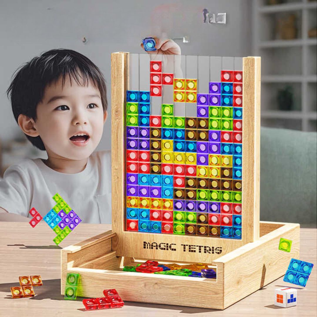 Ecoblock – Tablero de Tetris de madera educativo y sostenible – para todas las edades
