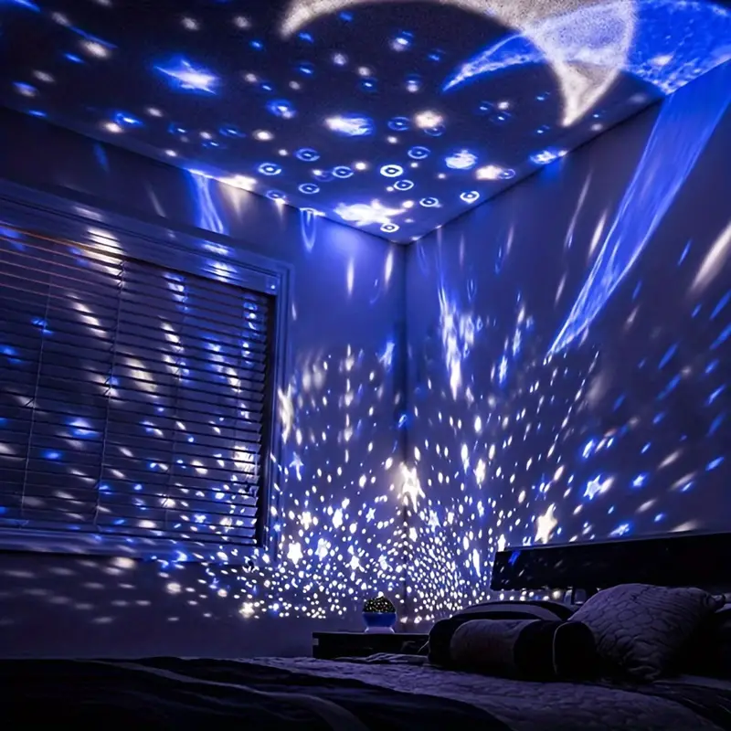Luna – Sternenprojektor Nachtlicht mit Musik und USB für Kinderzimmer  