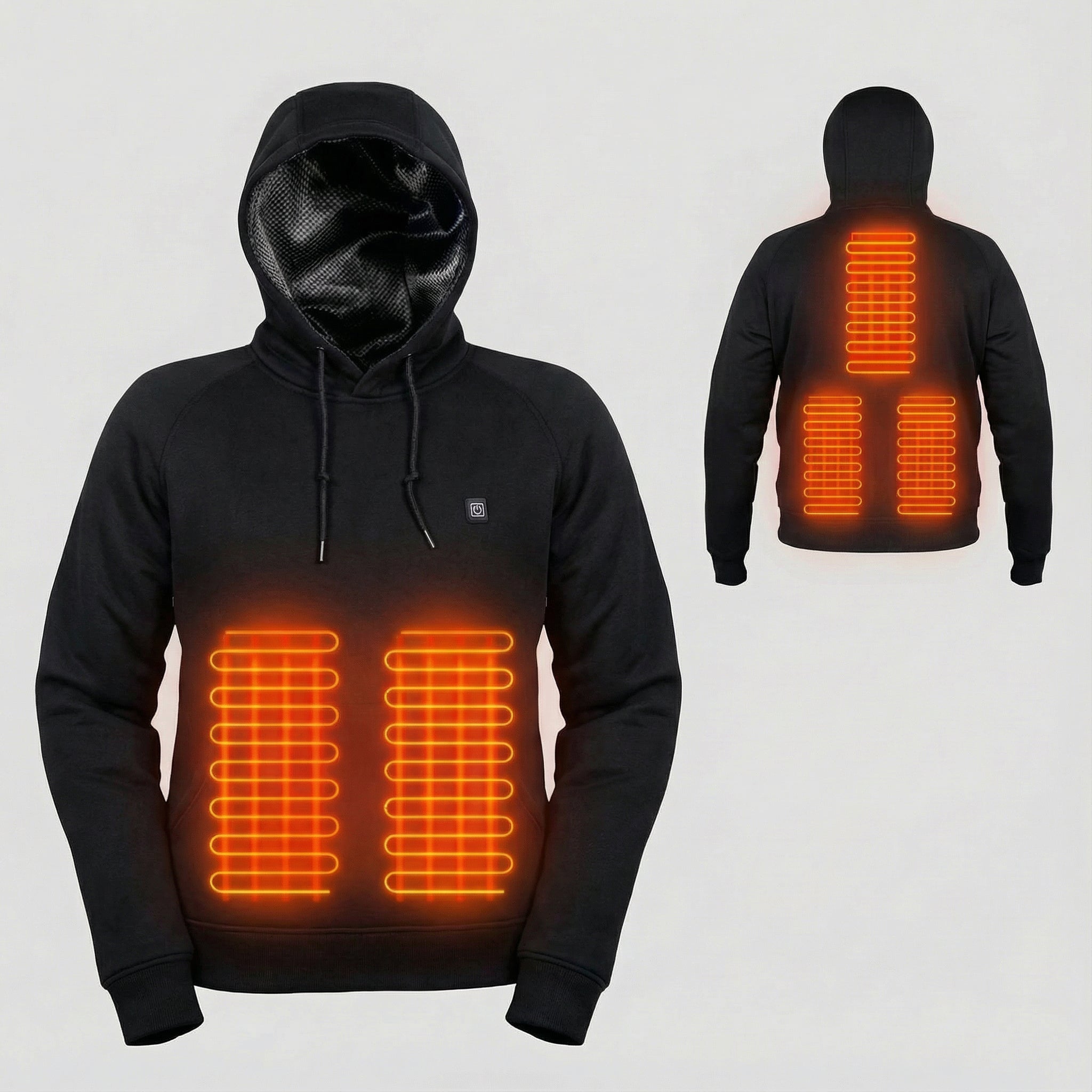 Sudadera con capucha calefactable - USB - Estilosa e quente para o inverno