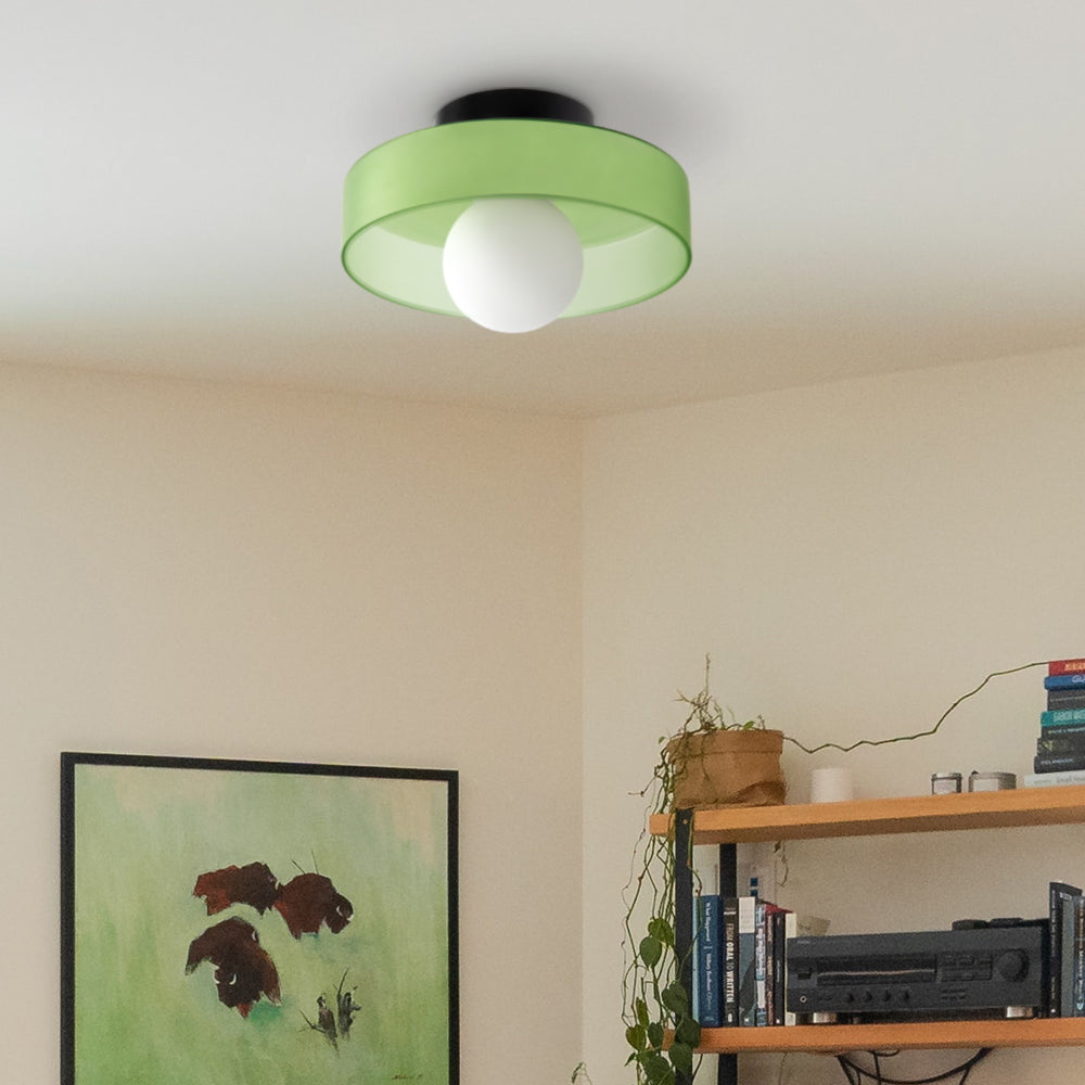 Culina – Ronde flush plafondlamp – Glasdesign voor keuken & interieur