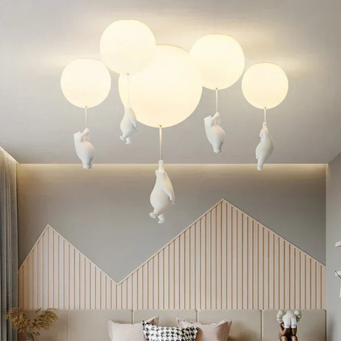CloudBear Kinderlamp – Plafondlamp met Beer en Ballon Design