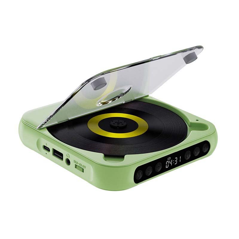 Portable CD Speler – Bluetooth Muziekspeler met Oplaadbare Batterij en Koptelefoonaansluiting