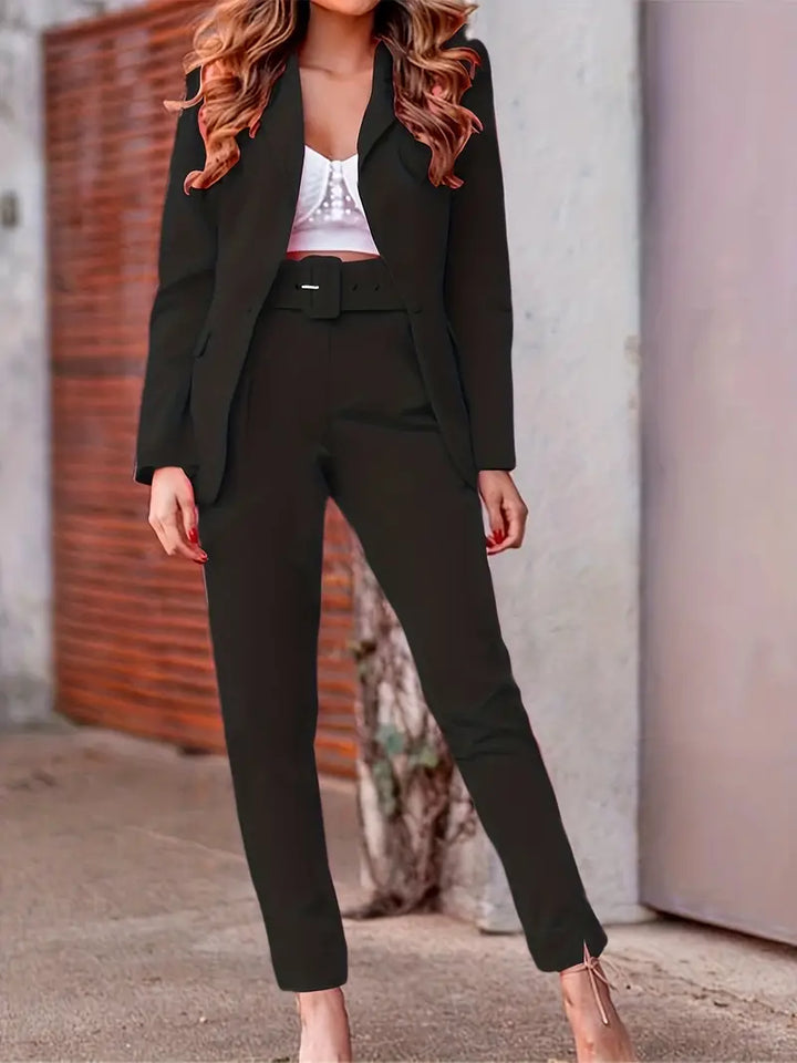 Revalki Lieva - Elegante set met open blazer en broek