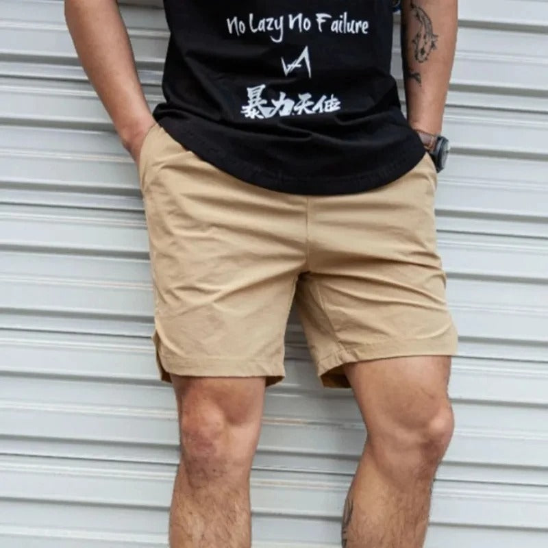 Revalki David einfarbige atmungsaktive Herren-Badehose mit Kordelzug