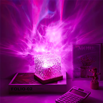 Revalki Lámpara de mesa LED dinámica con efecto de ondas de agua 16 colores