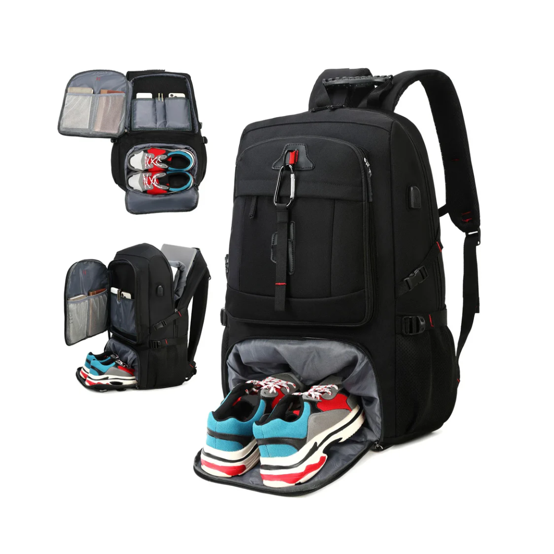 Mochila de viaje 50L – Impermeable y cómoda para aventuras al aire libre