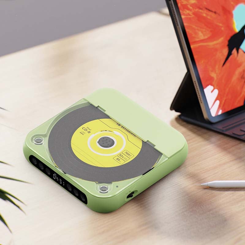 Portable CD Speler – Bluetooth Muziekspeler met Oplaadbare Batterij en Koptelefoonaansluiting