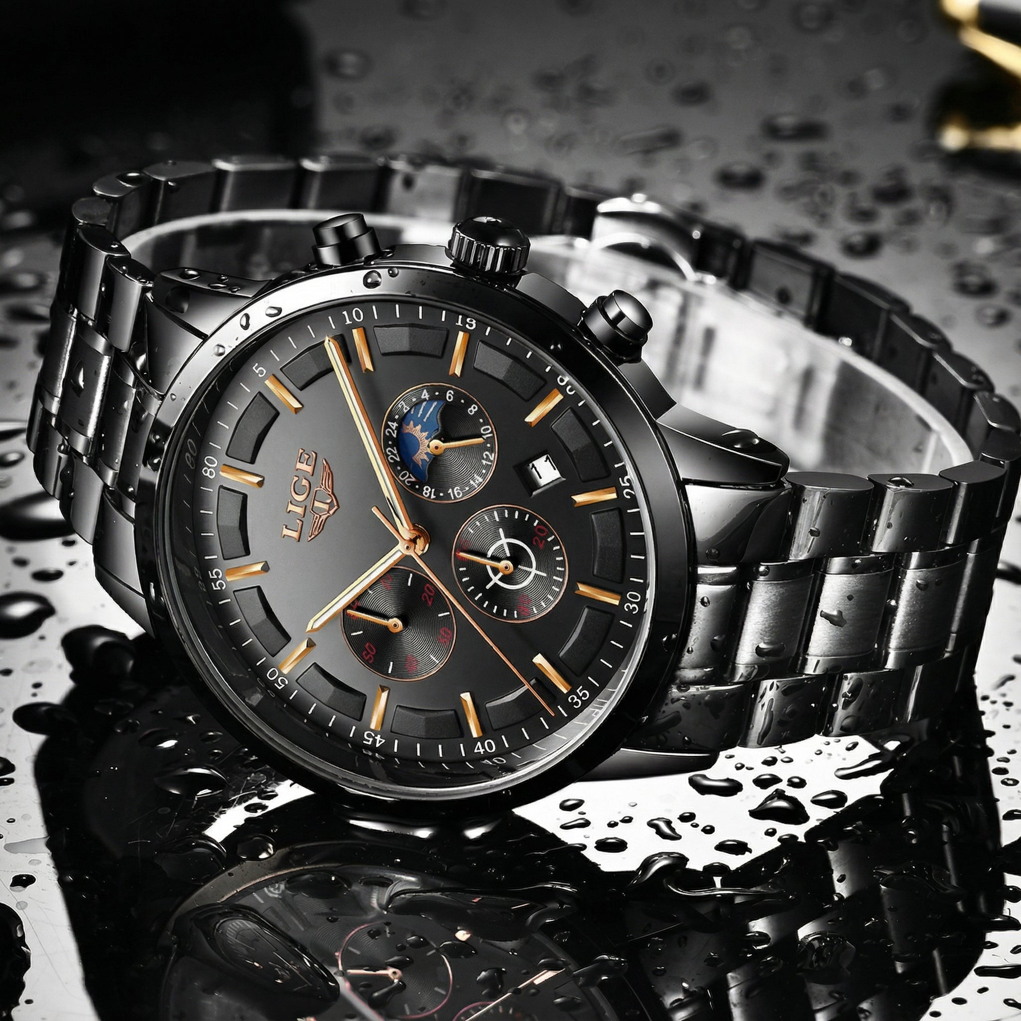 Heren Horloge SteeleX  – Robuust Stalen Ontwerp met Mineraalglas & Waterbestendigheid