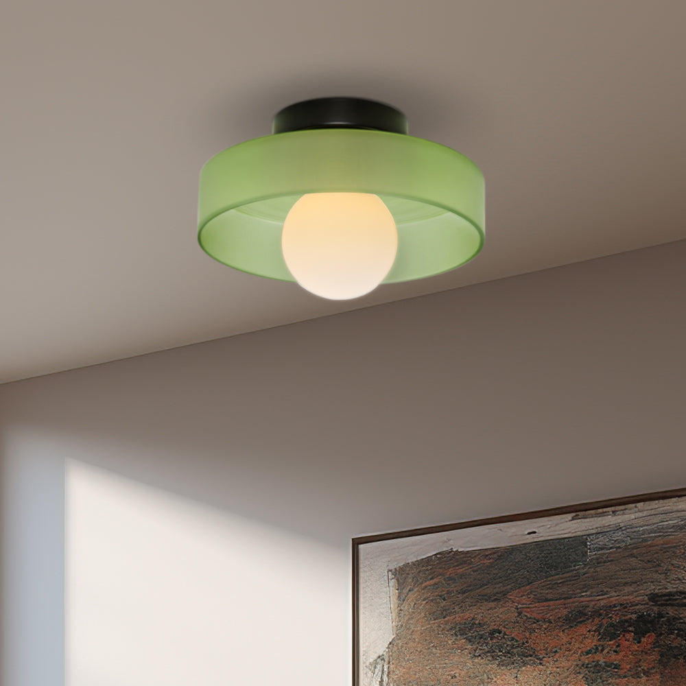 Culina – Ronde flush plafondlamp – Glasdesign voor keuken & interieur