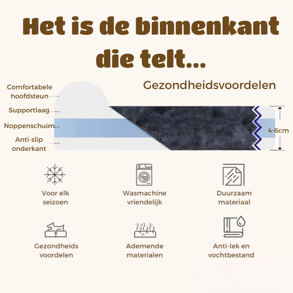 Revalki SupportivePaws | Ergonomisches Hundebett für mehr Unterstützung