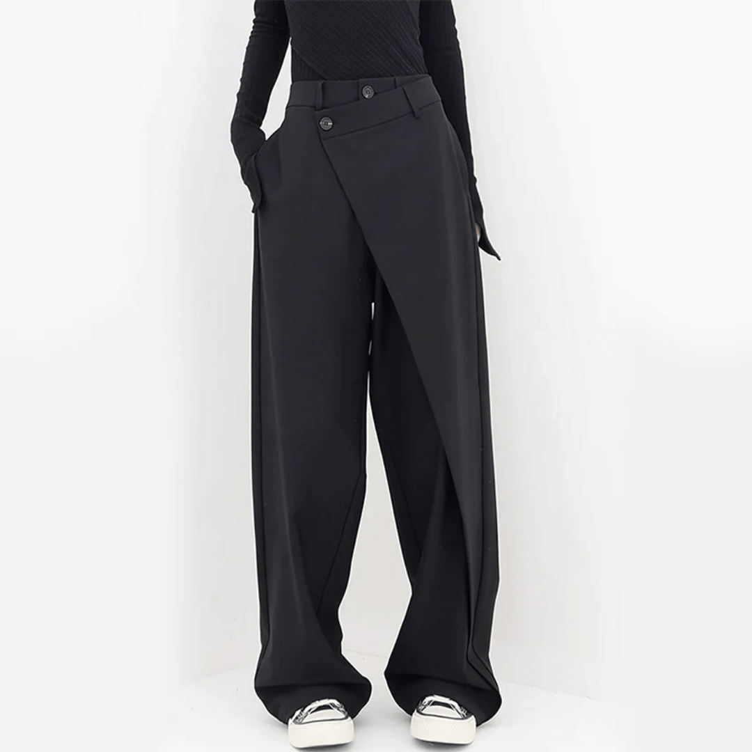 Paloma Wide-Leg Pants | Asymmetrical & Luxury Wide Legs by Isabella Vionnet