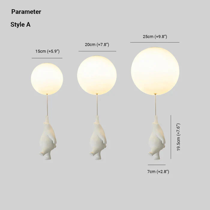 CloudBear Kinderlamp – Plafondlamp met Beer en Ballon Design