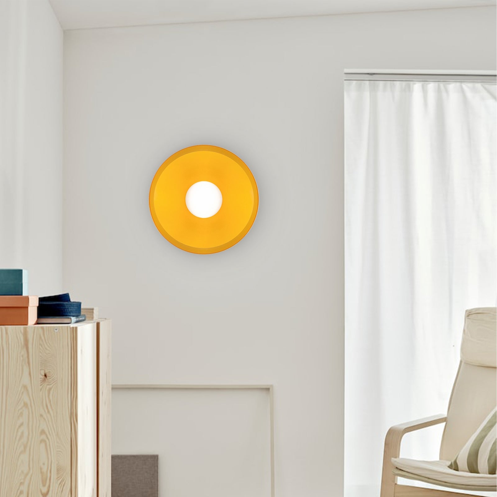 Culina – Ronde flush plafondlamp – Glasdesign voor keuken & interieur