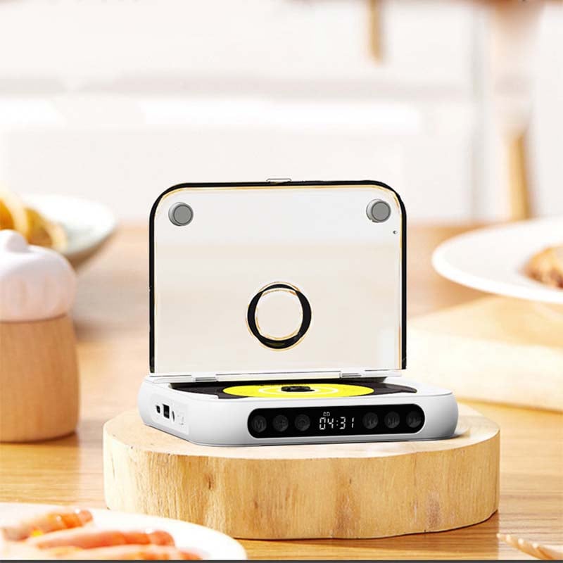 Portable CD Speler – Bluetooth Muziekspeler met Oplaadbare Batterij en Koptelefoonaansluiting