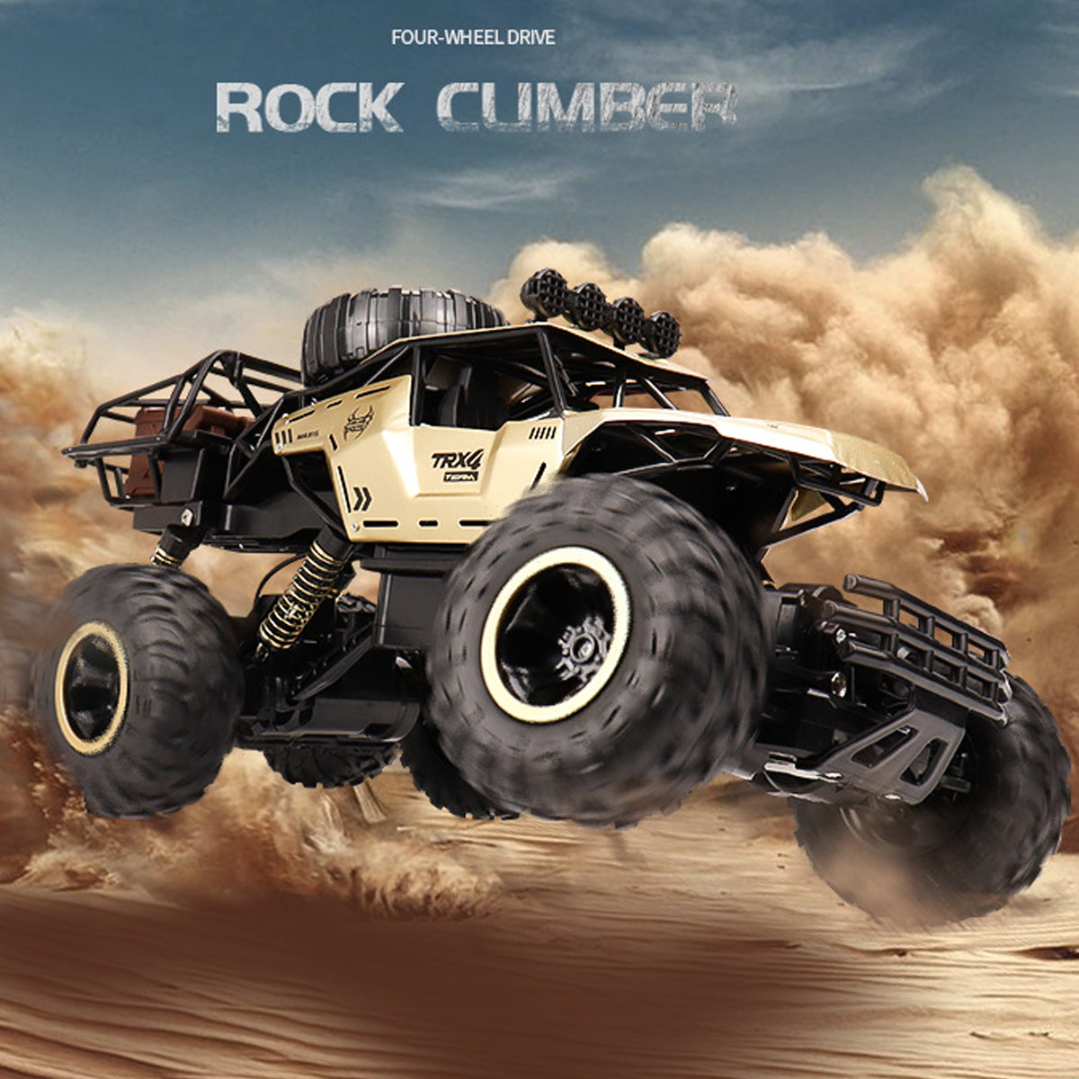 TerraX – camión monstruo RC 6WD con LED & 52 km/h – para fans do offroad
