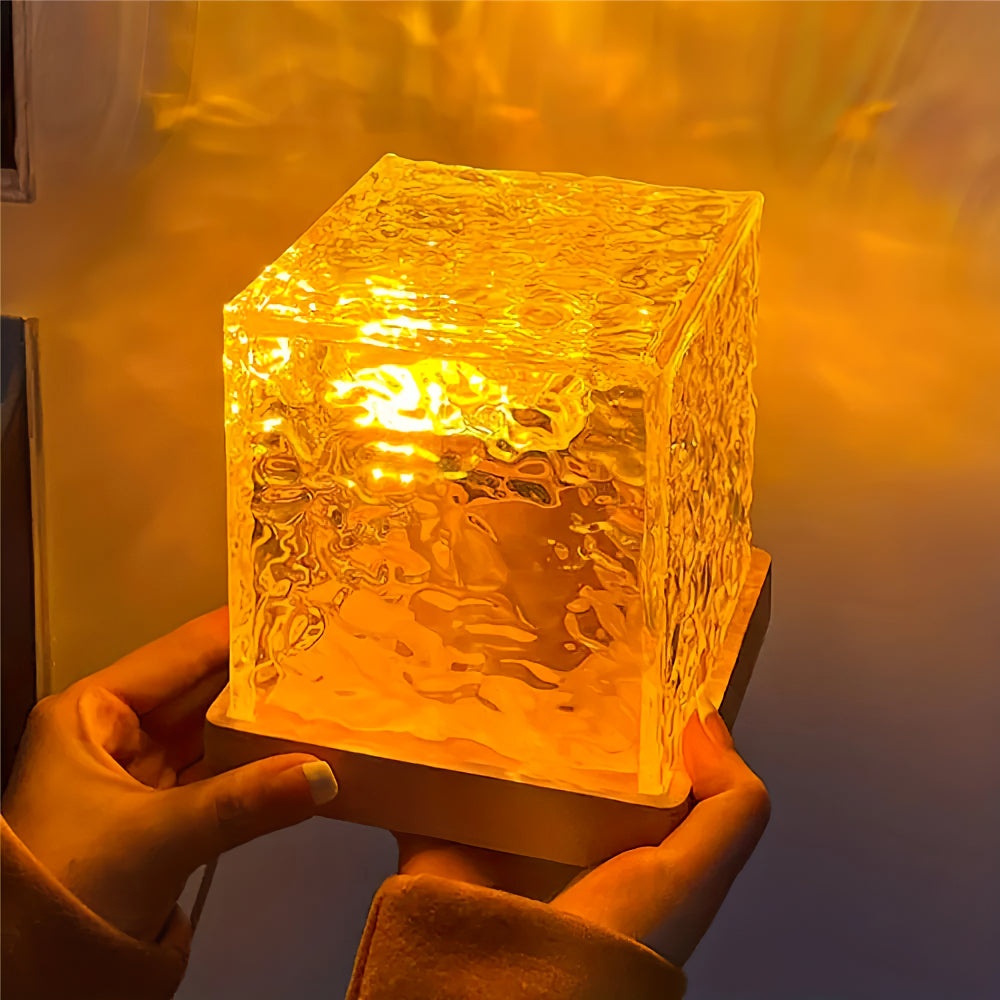 Revalki Lámpara de mesa LED dinámica con efecto de ondas de agua 16 colores