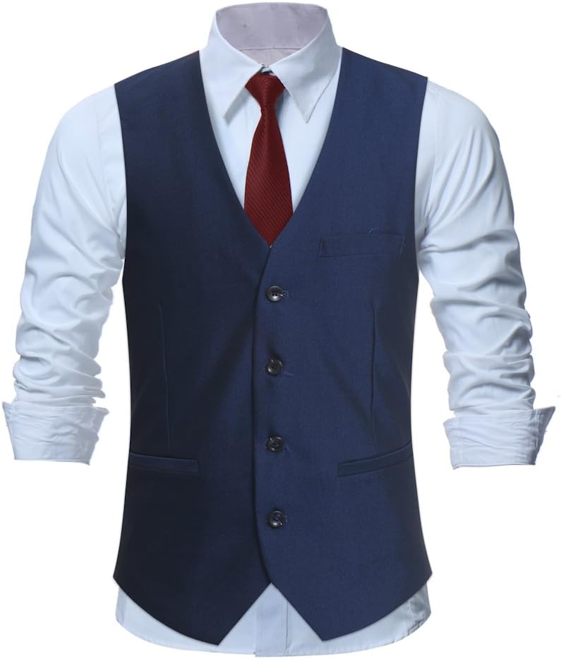 Melzano Zeldony – Chaleco de satén tradicional con corbata e pochette