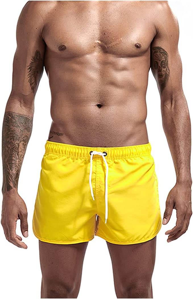 Herren Badeshorts – schnell trocknende Shorts mit Kordelzug und leichtem Schnitt  