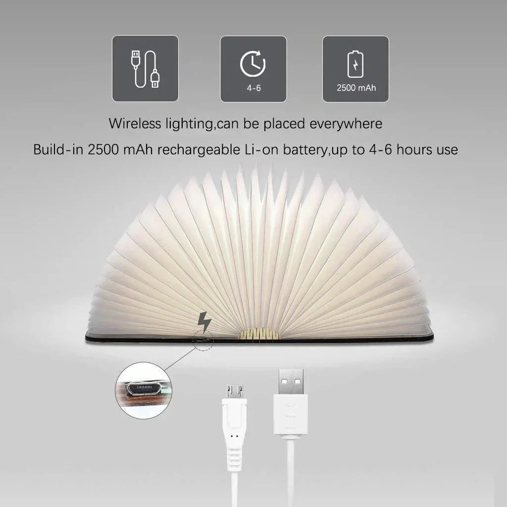 Luminaria – Verzauberte Bücherlampe | Einzigartige LED-Lampe mit Sensor & USB  