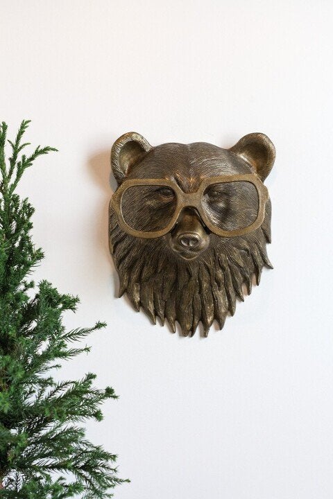 WallCritters – Decoración de parede con cabezas de animais divertidos – Deseño de resina pintado a man