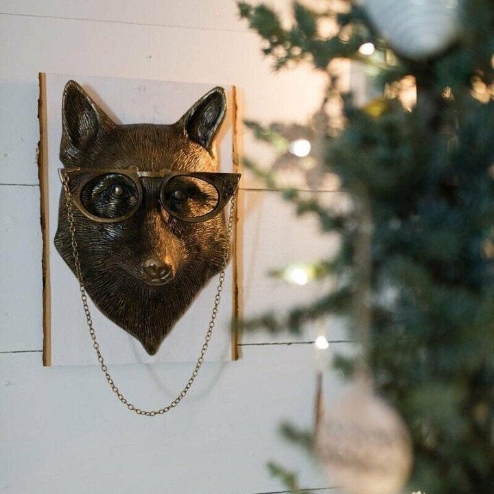 WallCritters – Decoración de parede con cabezas de animais divertidos – Deseño de resina pintado a man