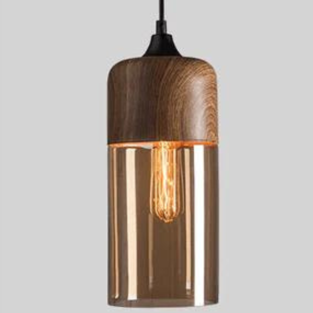 NordLuna Lámpara de techo – Elegante lámpara de techo escandinava de madera para interiores cálidos y modernos