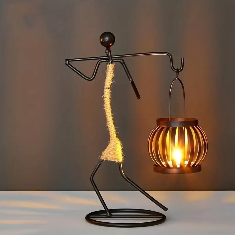 VintageMan Retro e elegante soporte para velas - elegancia feita a man