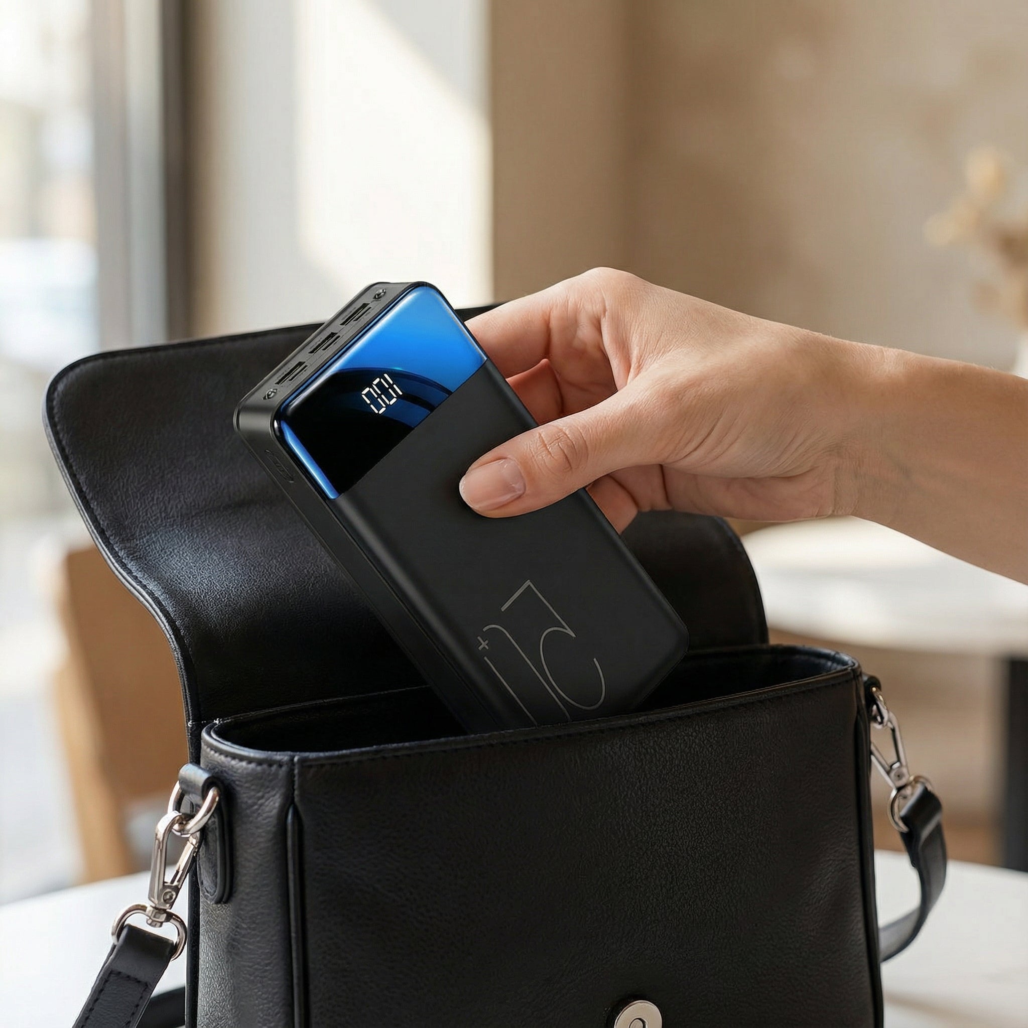 Batería portátil 100.000 mAh – Carga rápida, USB-C y pantalla LED para llevar