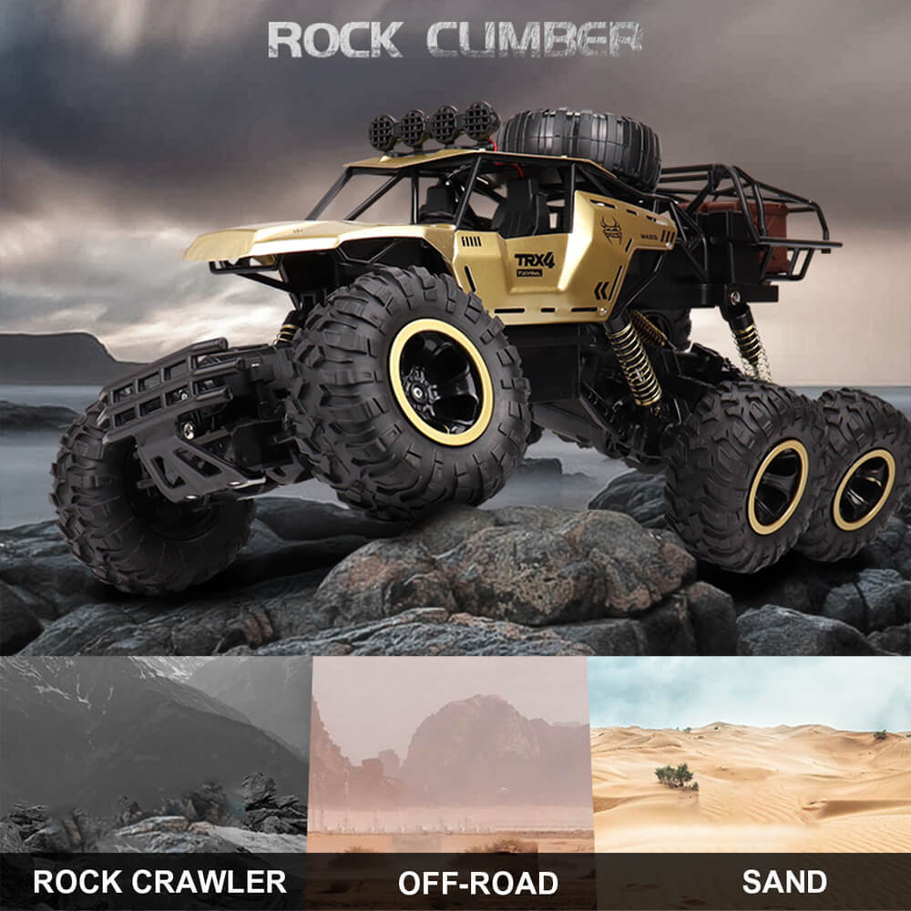 TerraX – camión monstruo RC 6WD con LED & 52 km/h – para fans do offroad