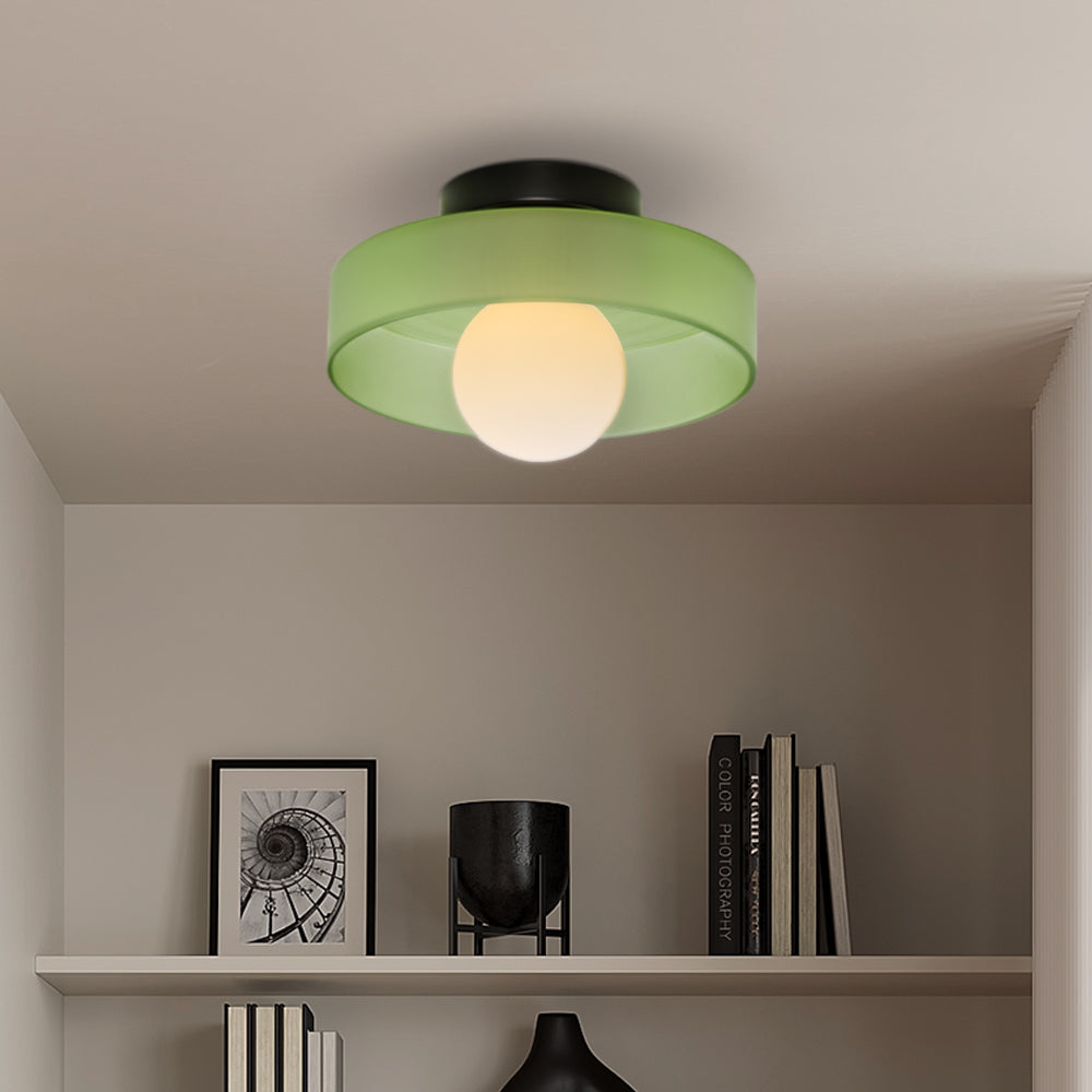 Culina – Ronde flush plafondlamp – Glasdesign voor keuken & interieur