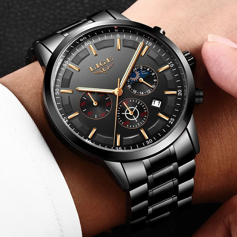 Heren Horloge SteeleX  – Robuust Stalen Ontwerp met Mineraalglas & Waterbestendigheid