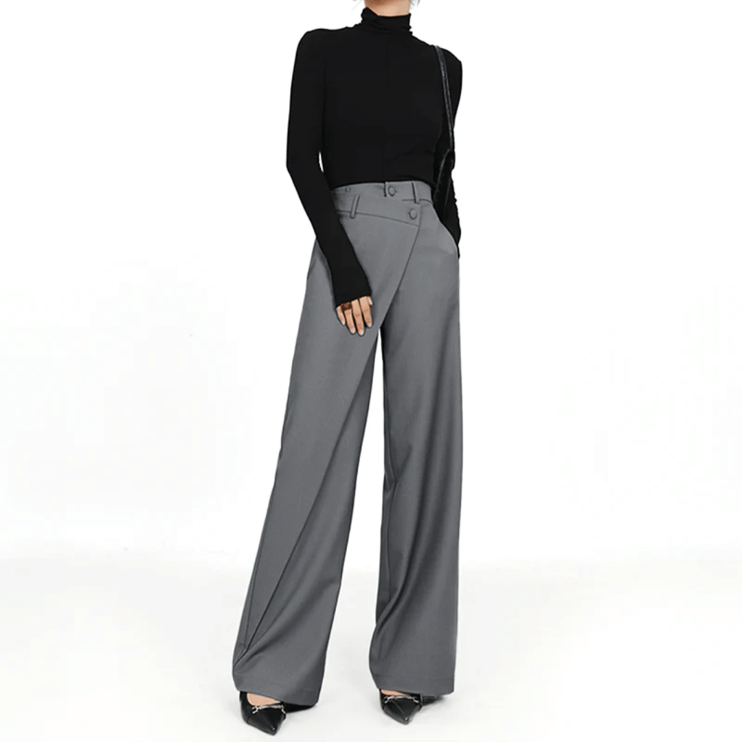 Paloma Wide-Leg Pants | Asymmetrical & Luxury Wide Legs by Isabella Vionnet