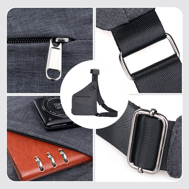 Melzano Bolso de ombreiro - Perfecto para viaxes, camiñadas - Anti-Roubo