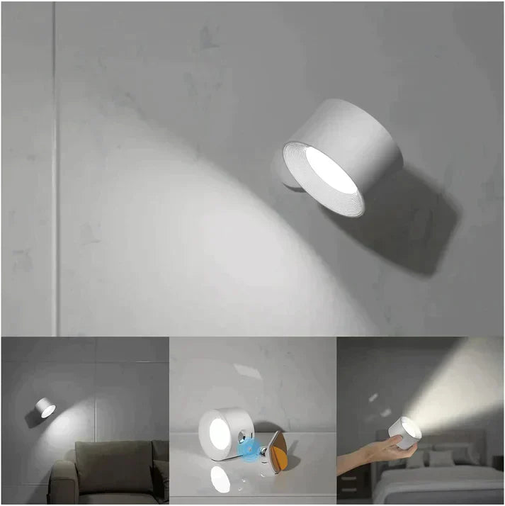 Lumini LED Wall Lamp | Wireless & Rechargeable with 360° Rotatability