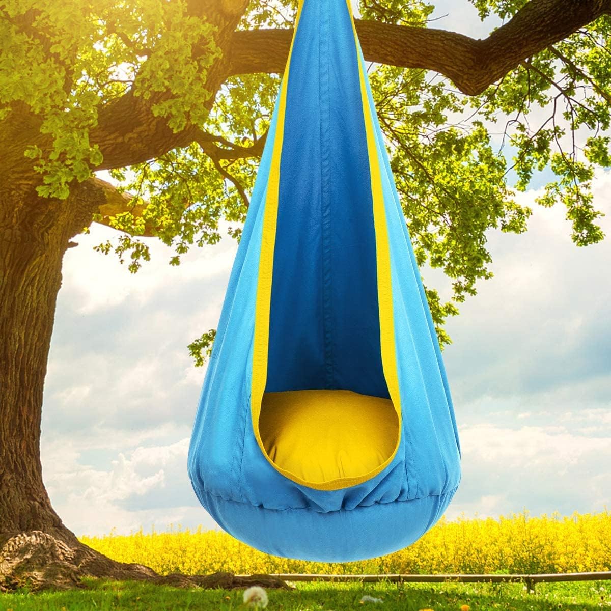 Melzano SwingPod l Hamaca Nenos, Xoguete Exterior 6 anos e máis idade