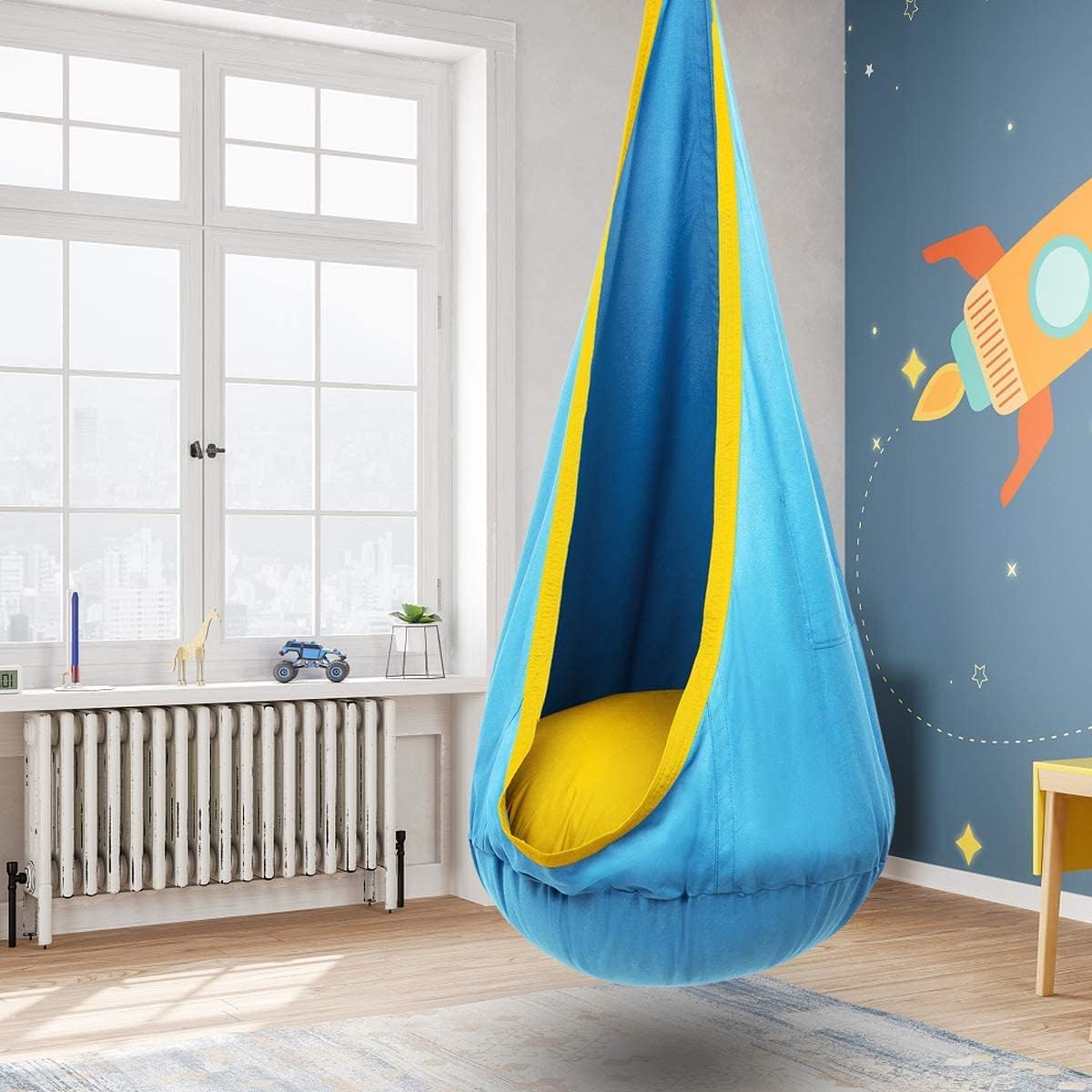 Melzano SwingPod l Hamaca Nenos, Xoguete Exterior 6 anos e máis idade