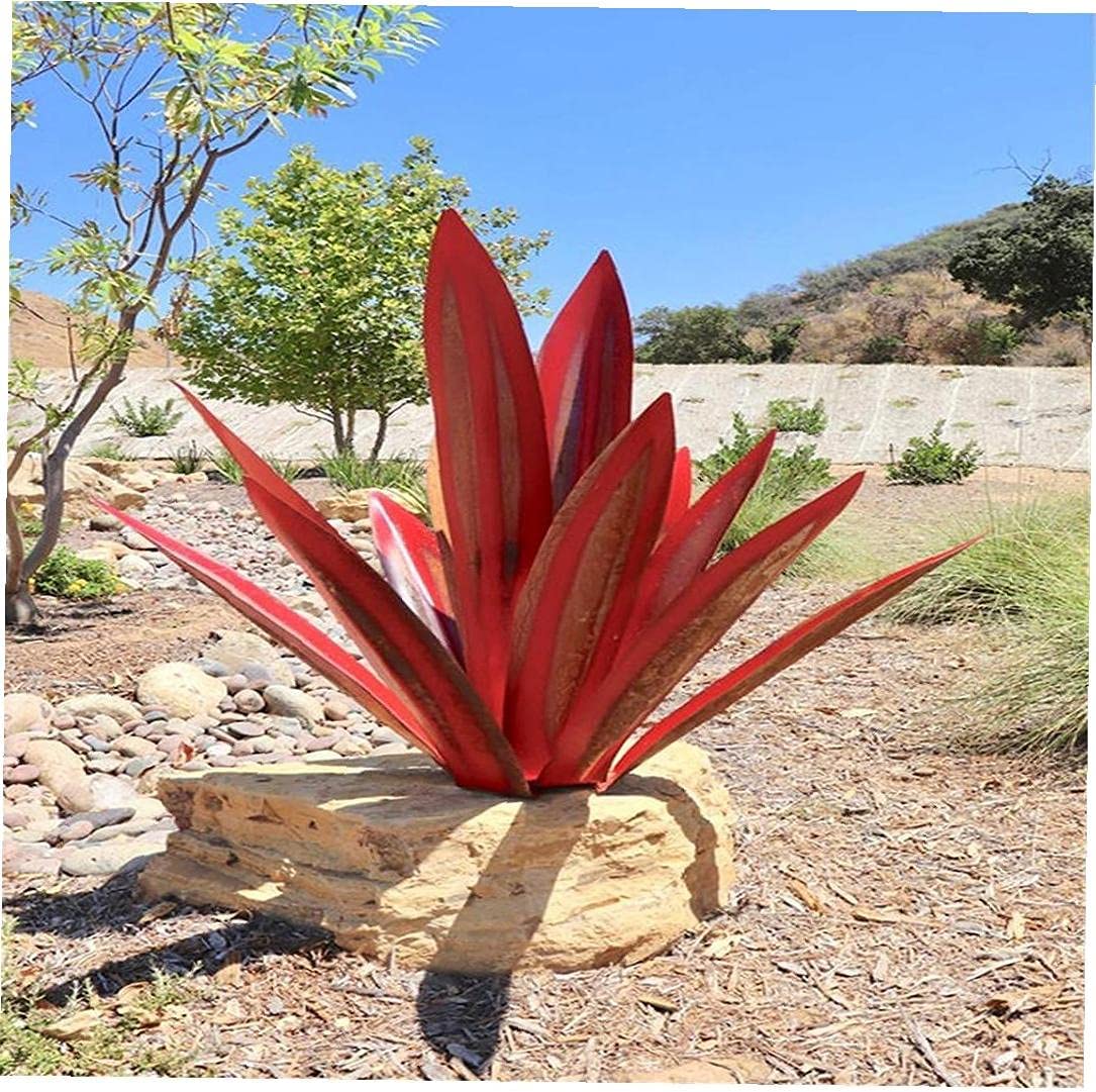 Metalen Agave Tuindecoratie – Weerbestendig Sculptuur voor Tuin en Terras
