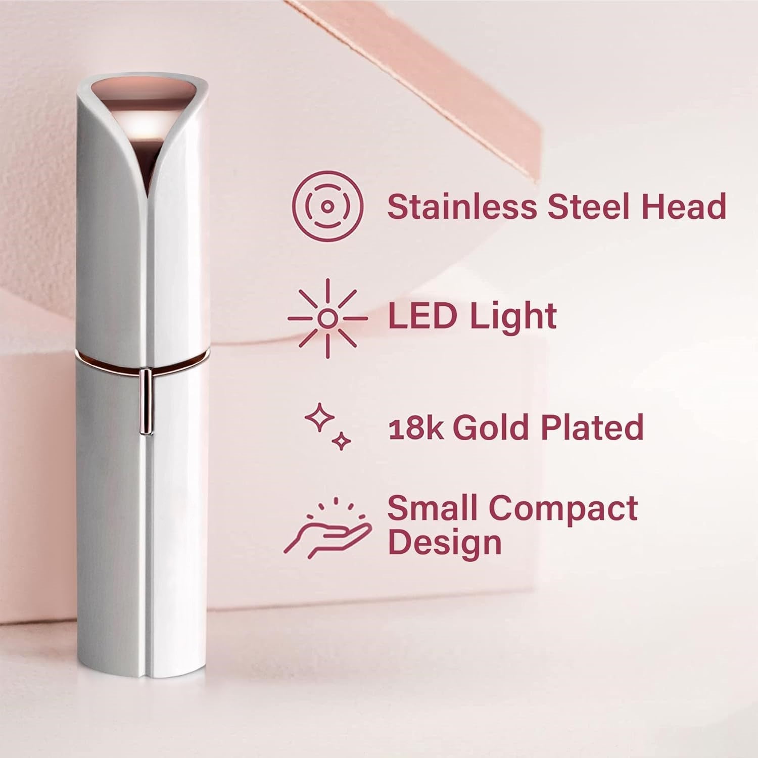 Removedor de pelo facial impecable – Solución indolora e elegante para unha pel sedosa, cada día