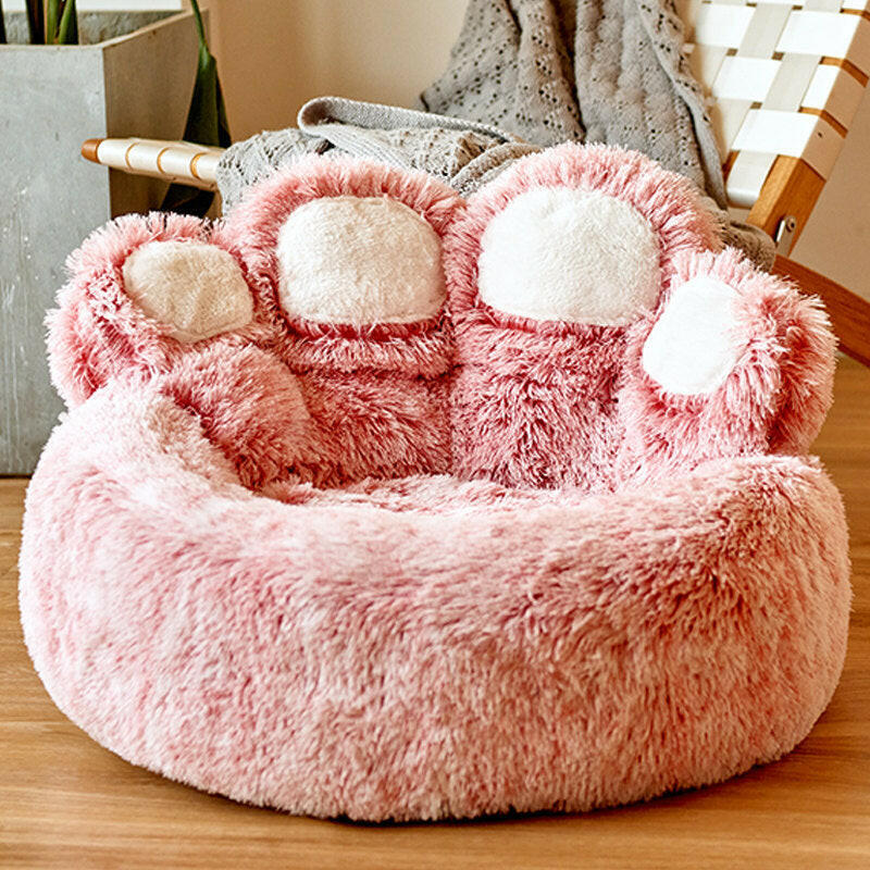 Melzano Cama Redonda para Cans Grande - Cama de Peluche de Luxo para Mascotas