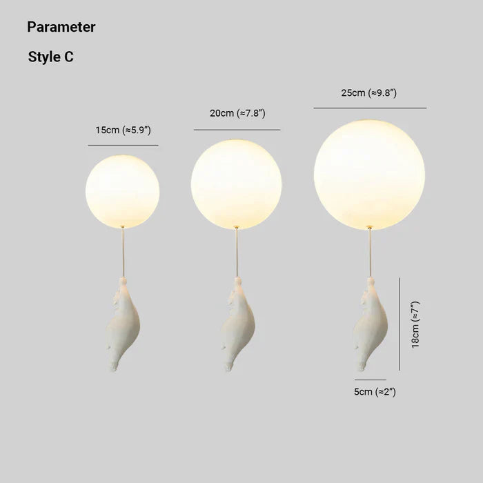 CloudBear Kinderlamp – Plafondlamp met Beer en Ballon Design
