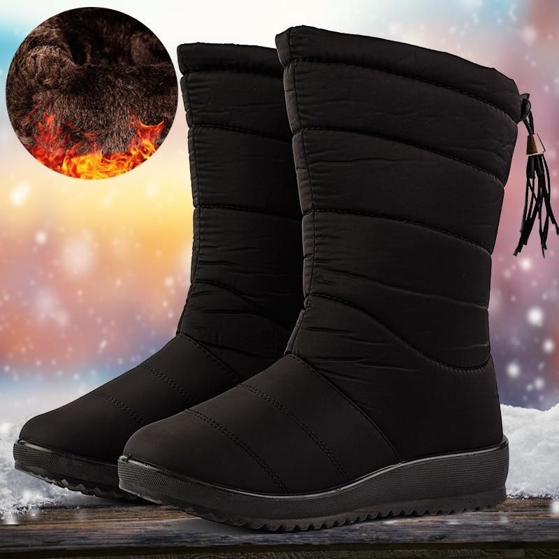Super Warme Zachte Dames Winterlaarzen